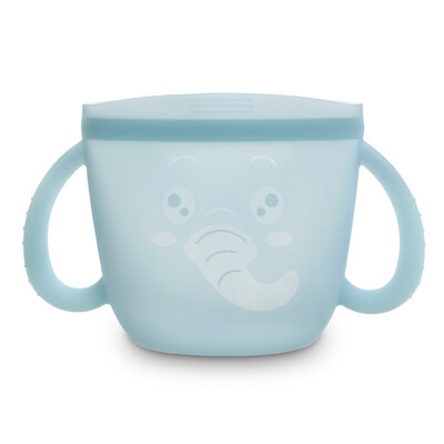 Snack-N-Seal Silicone Pouch - Ella Elephant (Mist Blue)